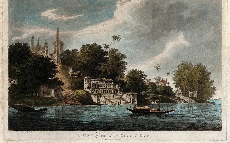 Ayodhya seen from the river Ghaghara, Uttar Pradesh. Coloure Wellcome V0050436